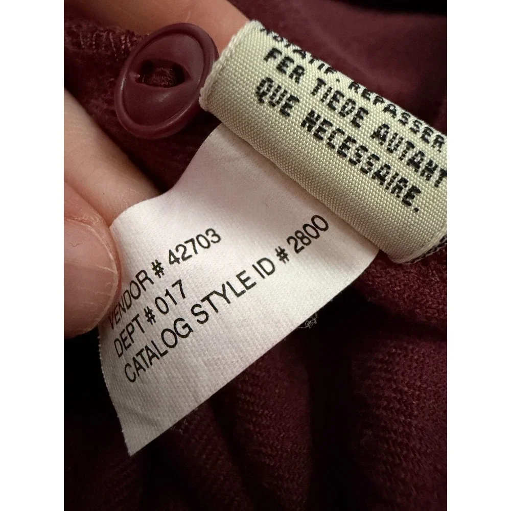 Vintage Eddie Bauer Dress MP Red Velvet‎ Modest Whimsigoth 90s Grunge Romantic